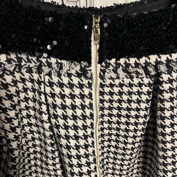 Sofie The Label She’s Classy Houndstooth Printed Tweed Sequin Mini Dress Party - Picture 12 of 13
